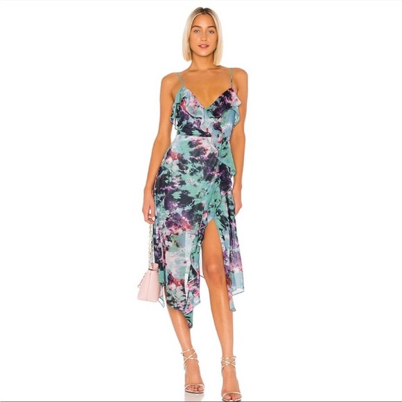 Lovers + Friends Dresses & Skirts - LOVERS & FRIENDS Haven Midi Dress Blue Tie Dye XS